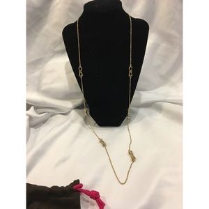 Kate Spade Womens Necklace Bows Bling Long Jewelry 
Accessory New